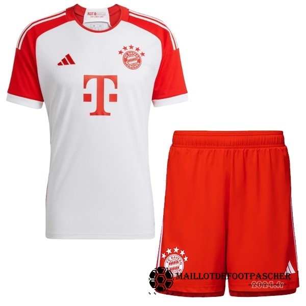 Domicile Conjunto De Homme Bayern Múnich 2023 2024 Blanc Rouge Maillot De Foot Personnalisé Pas Cher