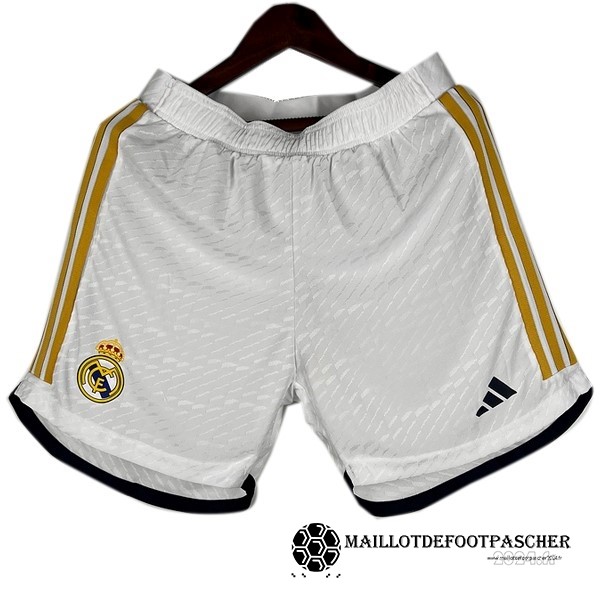 Domicile Joueurs Pantalon Real Madrid 2023 2024 Blanc Maillot De Foot Personnalisé Pas Cher