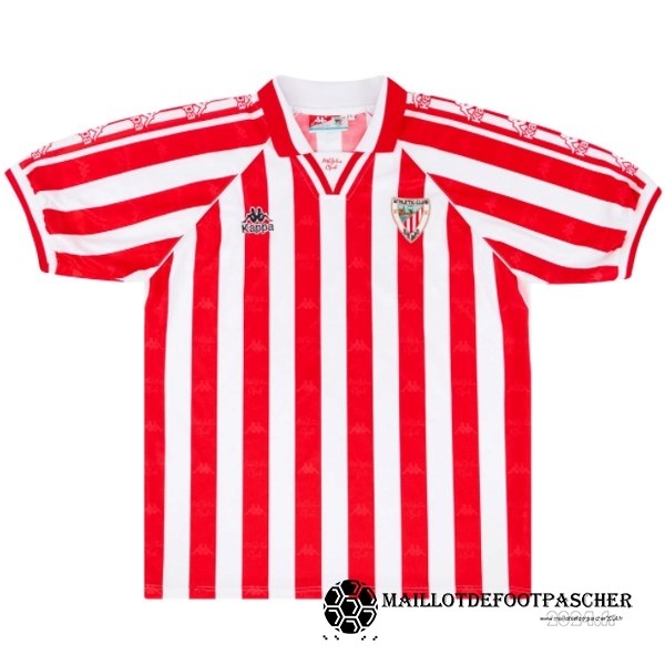 Domicile Maillot Athletic Bilbao Retro 1995 1997 Rouge Maillot De Foot Personnalisé Pas Cher