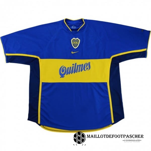 Domicile Maillot Boca Juniors Retro 2001 Bleu Maillot De Foot Personnalisé Pas Cher