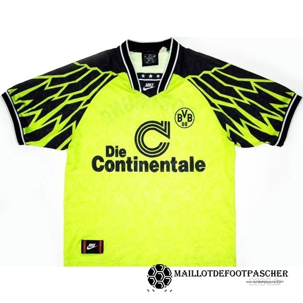 Domicile Maillot Borussia Dortmund Retro 1994 1995 Jaune Maillot De Foot Personnalisé Pas Cher