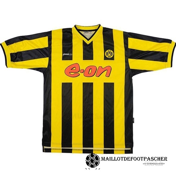 Domicile Maillot Borussia Dortmund Retro 2000 Jaune Maillot De Foot Personnalisé Pas Cher