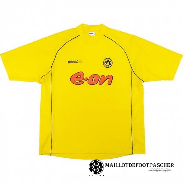 Domicile Maillot Borussia Dortmund Retro 2002 Jaune Maillot De Foot Personnalisé Pas Cher
