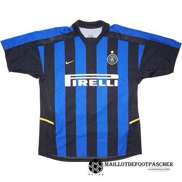 Domicile Maillot Inter Milán Retro 2002 2003 Bleu Maillot De Foot Personnalisé Pas Cher