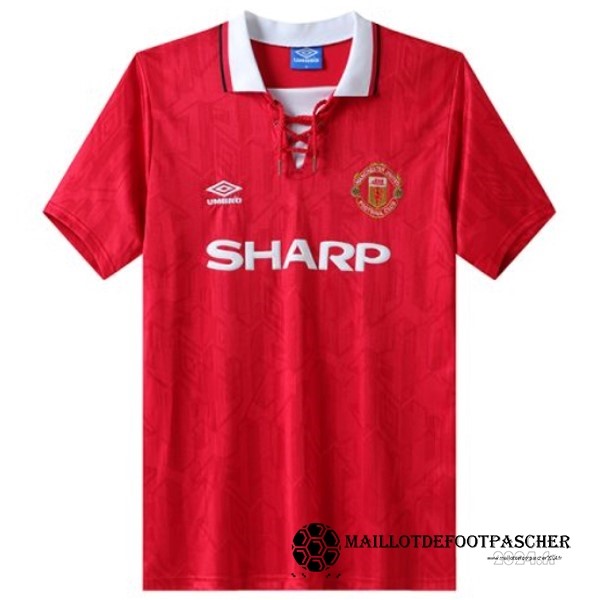 Domicile Maillot Manchester United Retro 1992 1994 Rouge Maillot De Foot Personnalisé Pas Cher