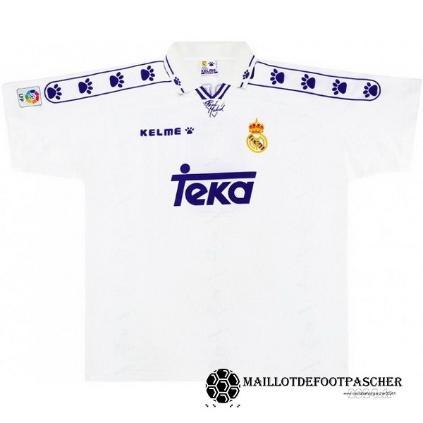 Domicile Maillot Real Madrid Retro 1994 1996 Blanc Maillot De Foot Personnalisé Pas Cher