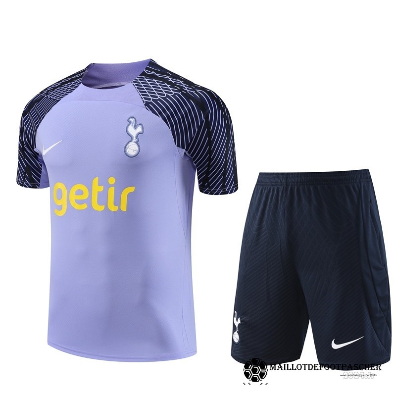 Entrainement Ensemble Complet Enfant Tottenham Hotspur 2023 2024 Purpura Bleu Maillot De Foot Personnalisé Pas Cher