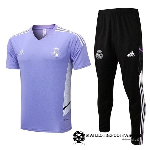 Entrainement Ensemble Complet Real Madrid 2022 2023 Purpura Noir Maillot De Foot Personnalisé Pas Cher