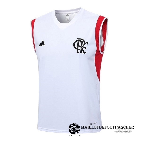 Entrainement Sans Manches Flamengo 2023 2024 Blanc Maillot De Foot Personnalisé Pas Cher