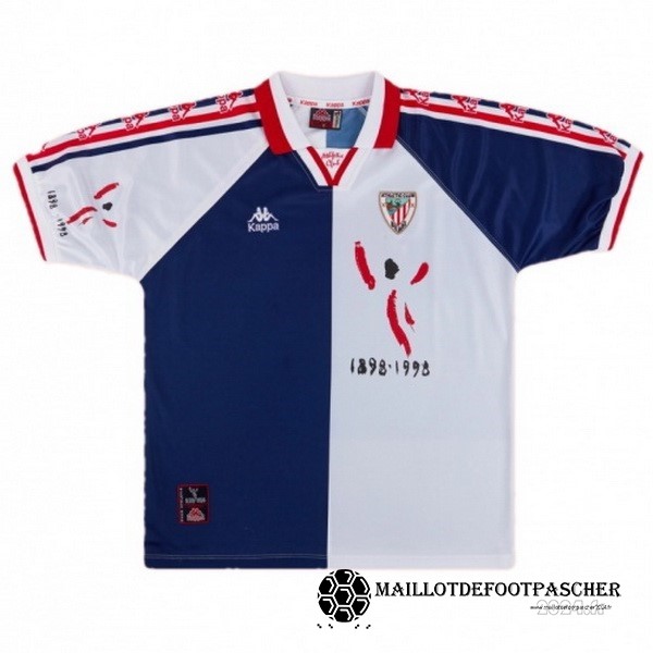 Exterieur Maillot Athletic Bilbao Retro 1997 1998 Blanc Maillot De Foot Personnalisé Pas Cher