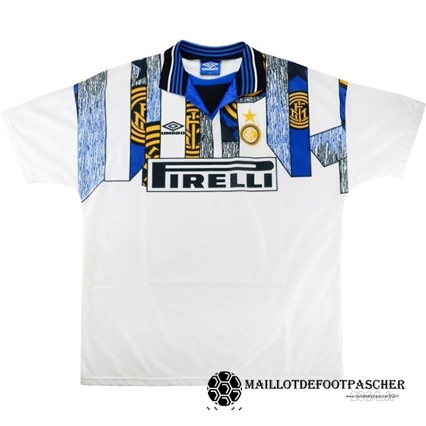 Exterieur Maillot Inter Milán Retro 1995 1996 Blanc Maillot De Foot Personnalisé Pas Cher