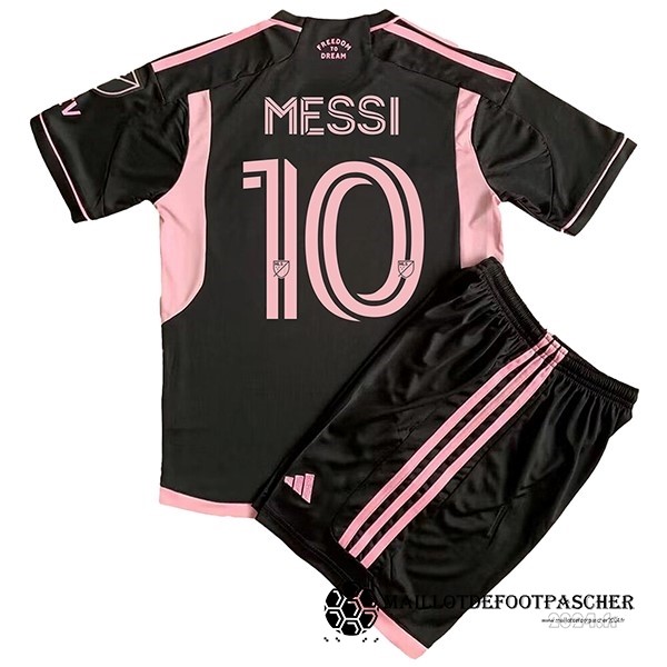NO.10 Messi Exterieur Conjunto De Homme Inter Miami 2023 2024 Noir Maillot De Foot Personnalisé Pas Cher