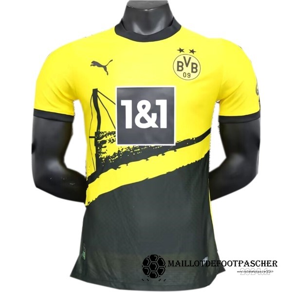 Thailande Domicile Joueurs Maillot Borussia Dortmund 2023 2024 Jaune Maillot De Foot Personnalisé Pas Cher