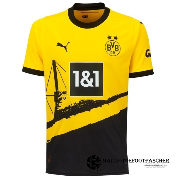 Thailande Domicile Maillot Borussia Dortmund 2023 2024 Jaune Maillot De Foot Personnalisé Pas Cher