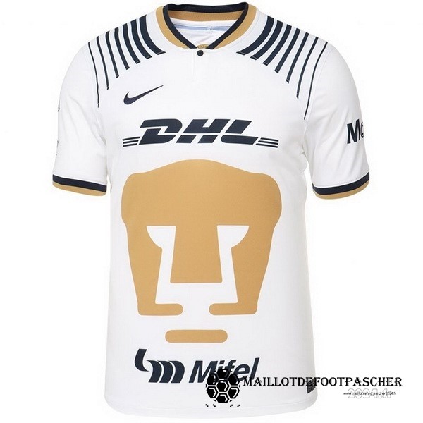 Thailande Domicile Maillot UNAM Pumas 2022 2023 Blanc Maillot De Foot Personnalisé Pas Cher