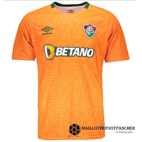 Thailande Gardien Maillot Fluminense 2022 2023 Orange Maillot De Foot Personnalisé Pas Cher