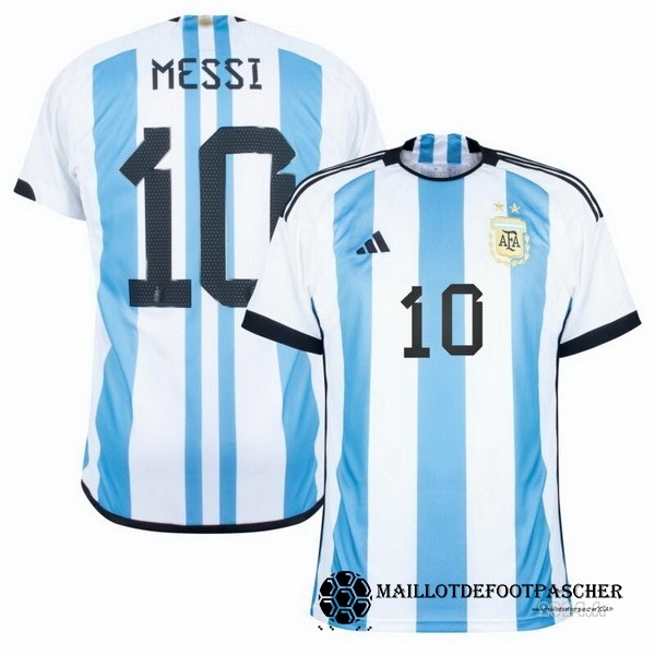 Thailande NO.10 Messi Domicile Maillot Argentine 2022 Bleu Maillot De Foot Personnalisé Pas Cher