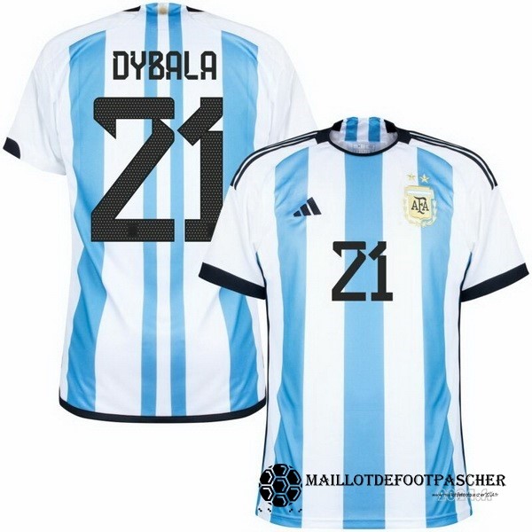 Thailande NO.21 Dybala Domicile Maillot Argentine 2022 Bleu Maillot De Foot Personnalisé Pas Cher
