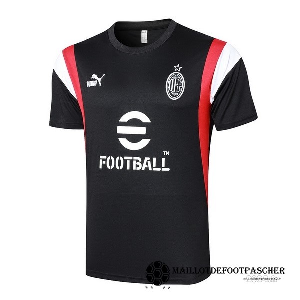 Entrainement AC Milan 2023 2024 Noir Rouge Blanc Maillot De Foot Personnalisé Pas Cher