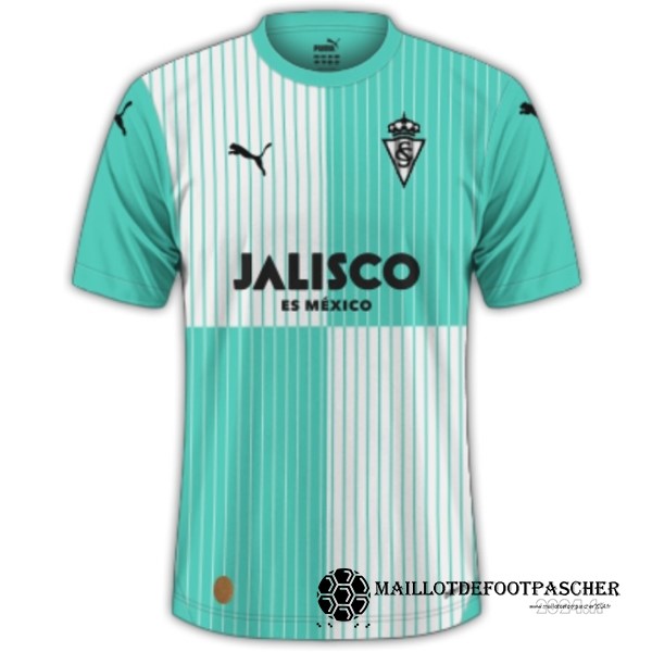 Exterieur Maillot Real Sporting de Gijón 2023 2024 Vert Maillot De Foot Personnalisé Pas Cher