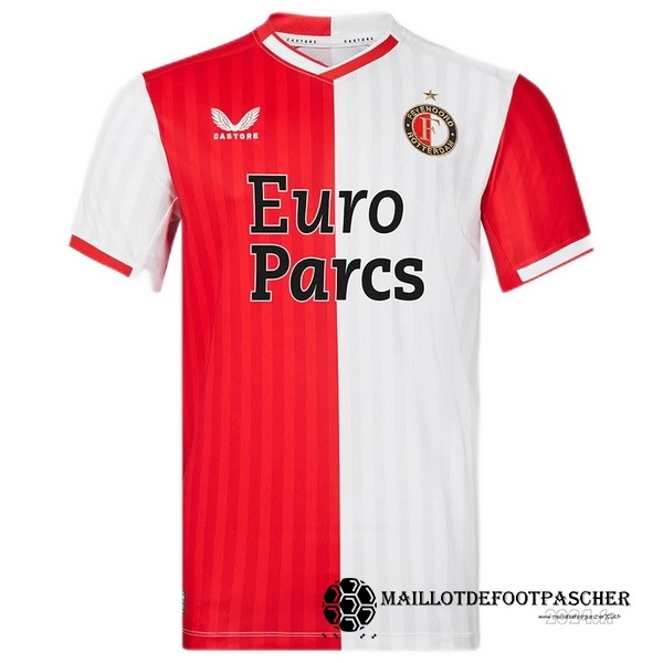 Thailande Domicile Maillot Feyenoord Rotterdam 2023 2024 Rouge Maillot De Foot Personnalisé Pas Cher