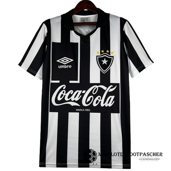 Domicile Maillot Botafogo Retro 1992 Noir Blanc Maillot De Foot Personnalisé Pas Cher