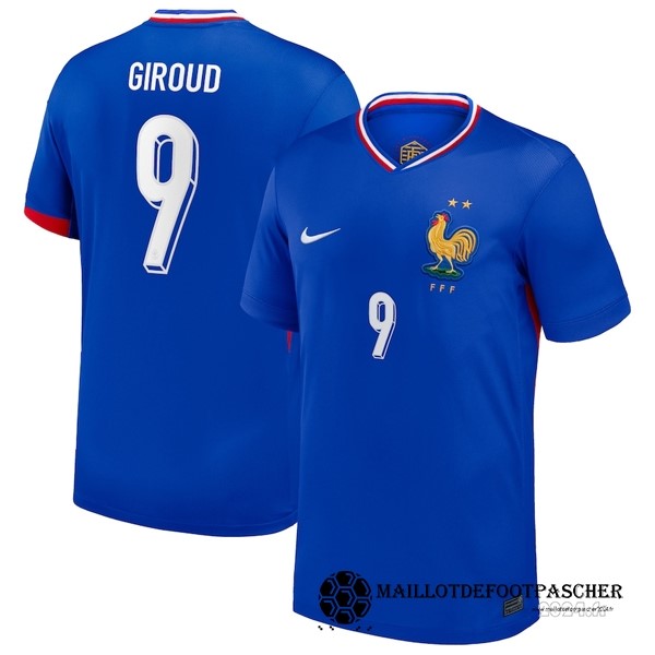 NO.9 Giroud Thailande Domicile Maillot France 2024 Bleu Maillot De Foot Personnalisé Pas Cher